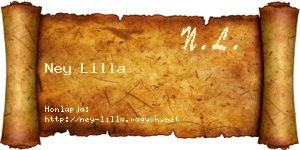 Ney Lilla névjegykártya